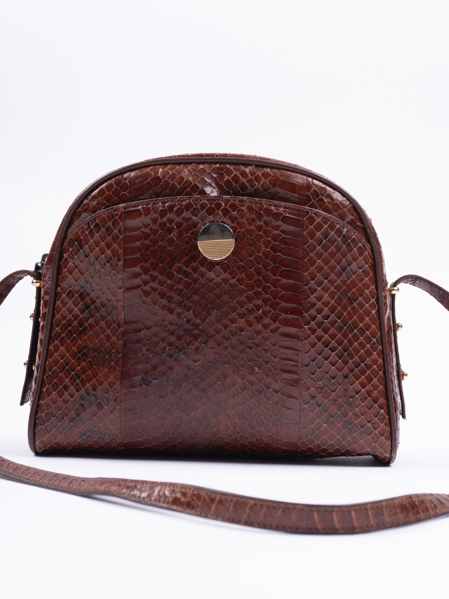 Python leather bag