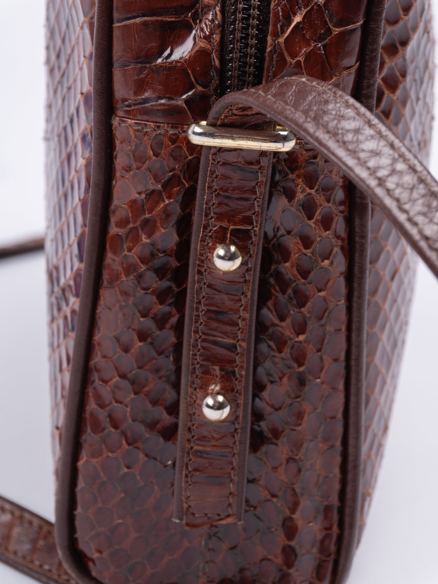 Python leather bag