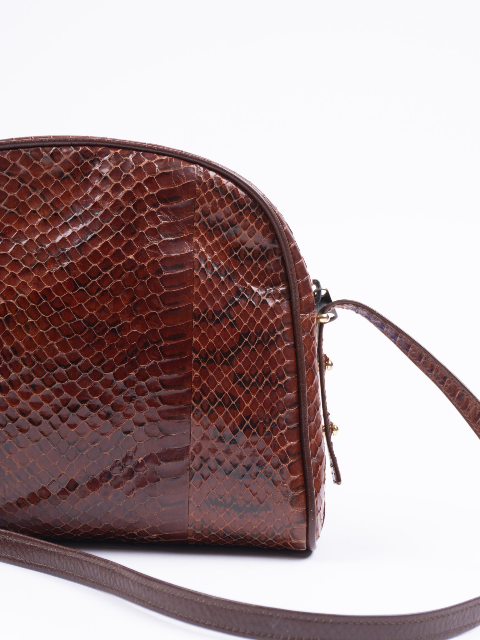 Python leather bag