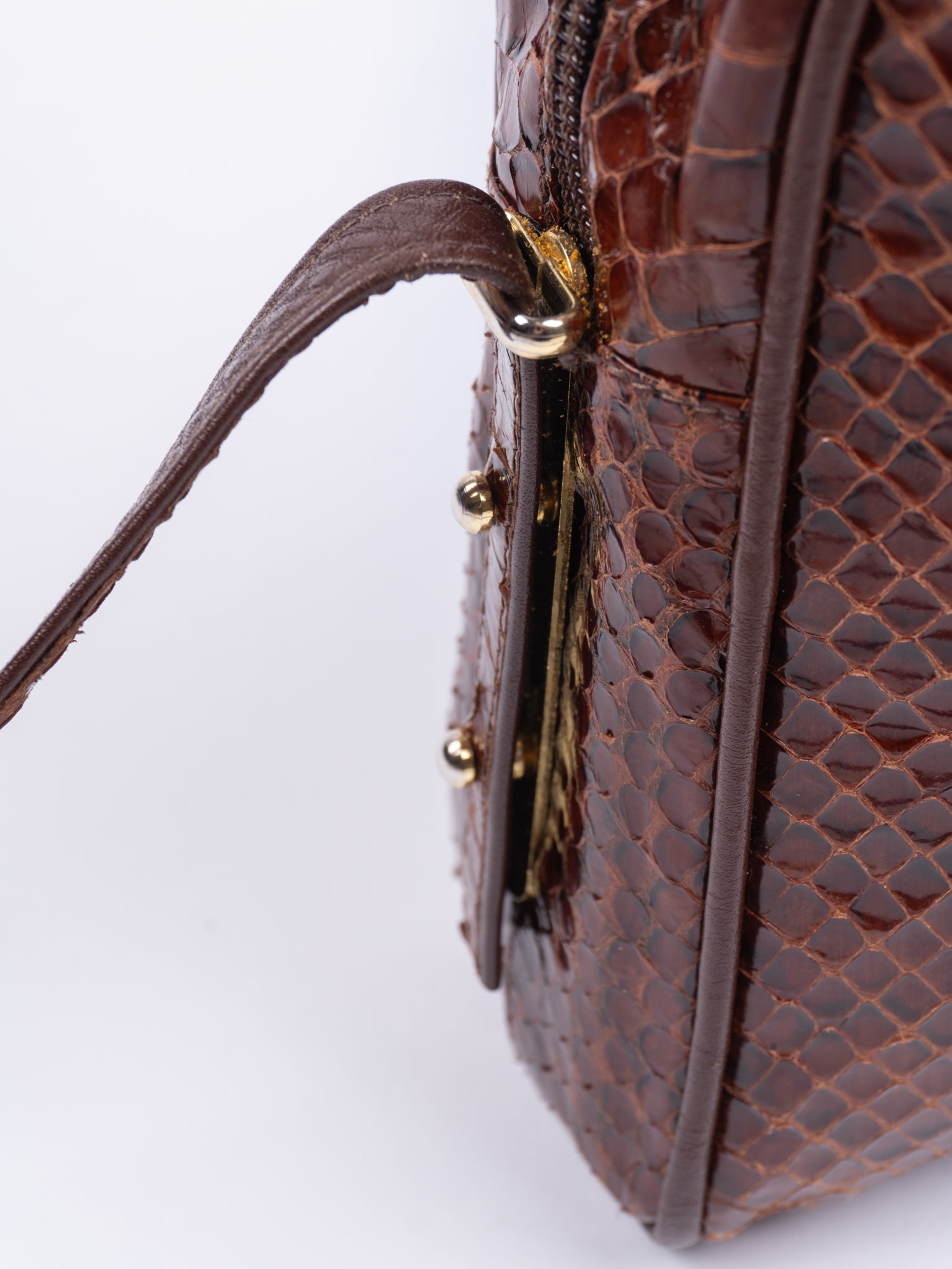 Python leather bag