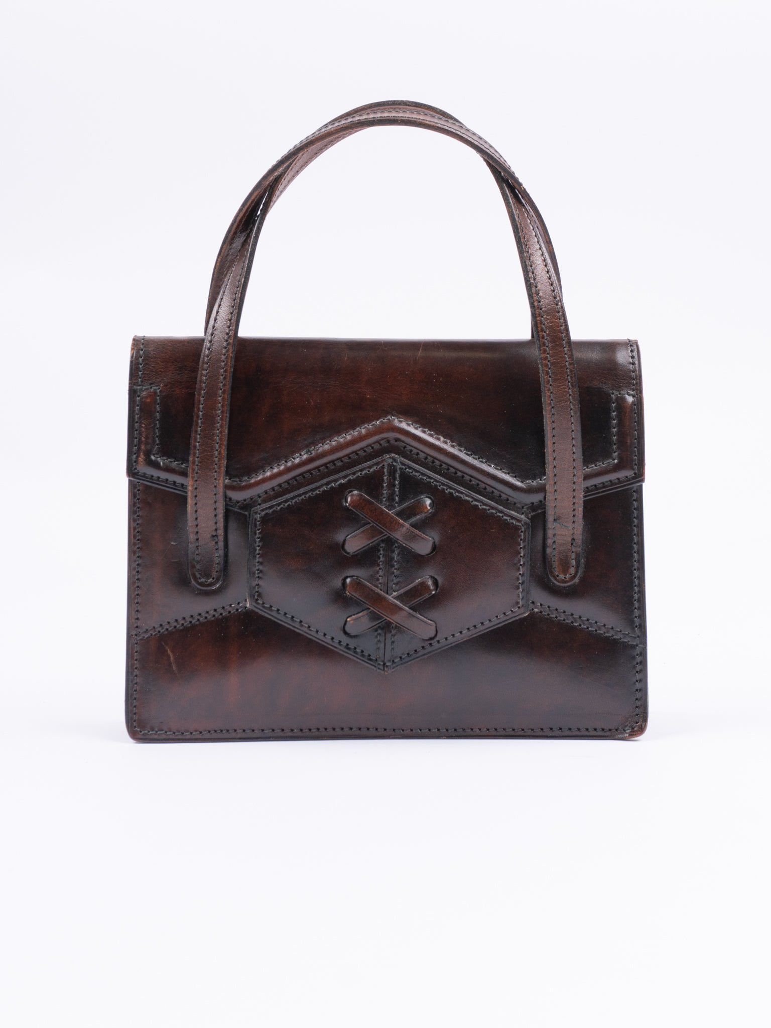 Borsa a mano in pelle vintage '60