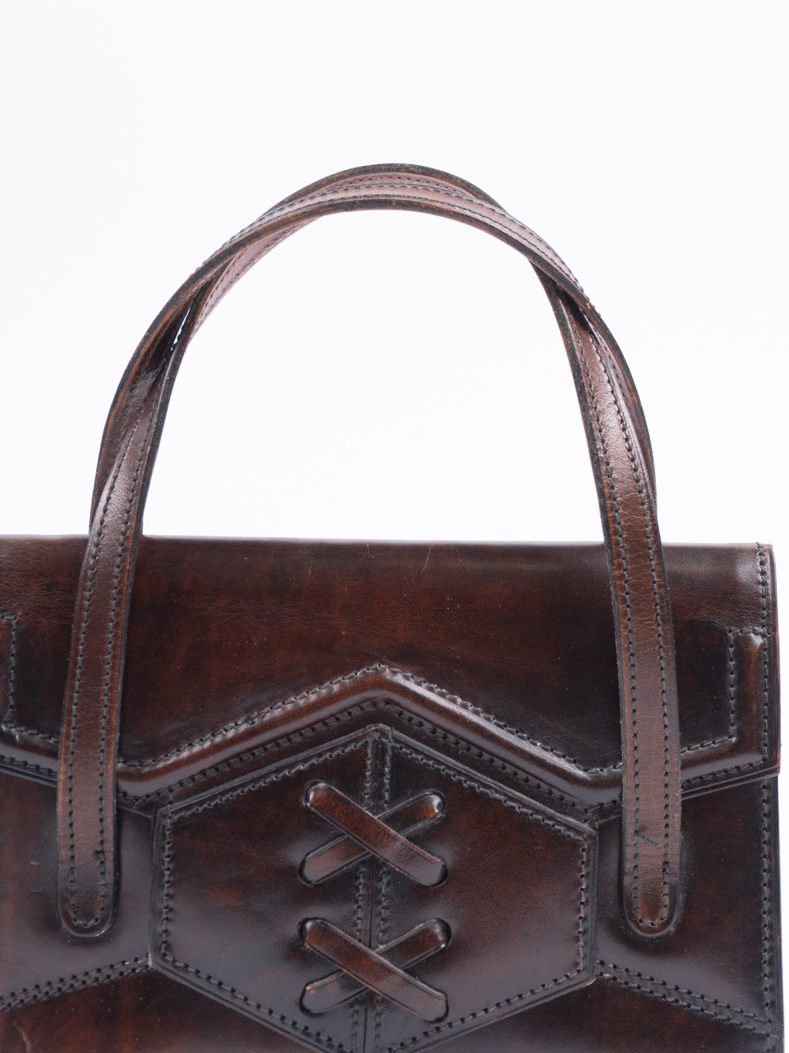 Borsa a mano in pelle vintage '60