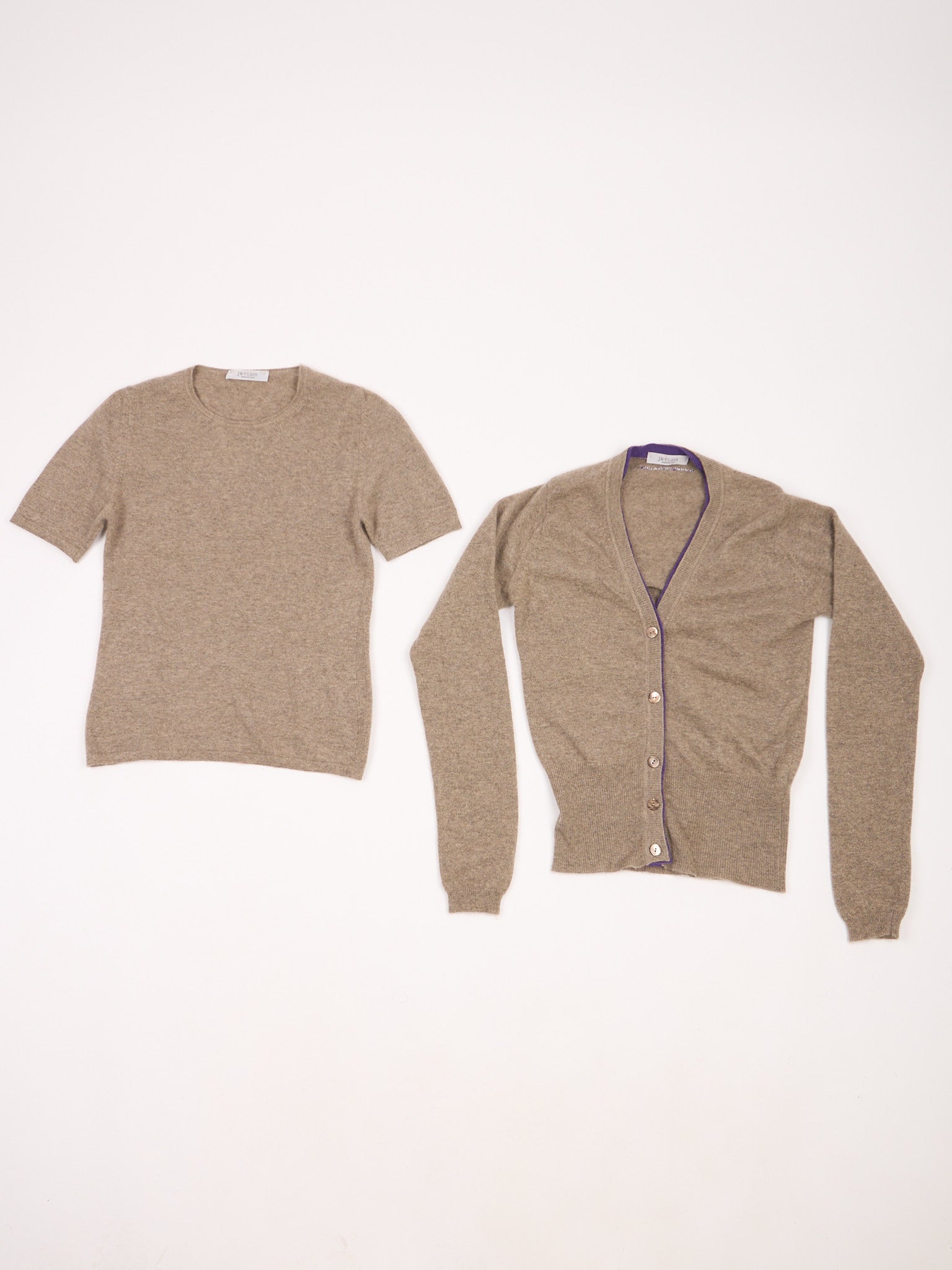 JKClass cashmere cardigan and t-shirt