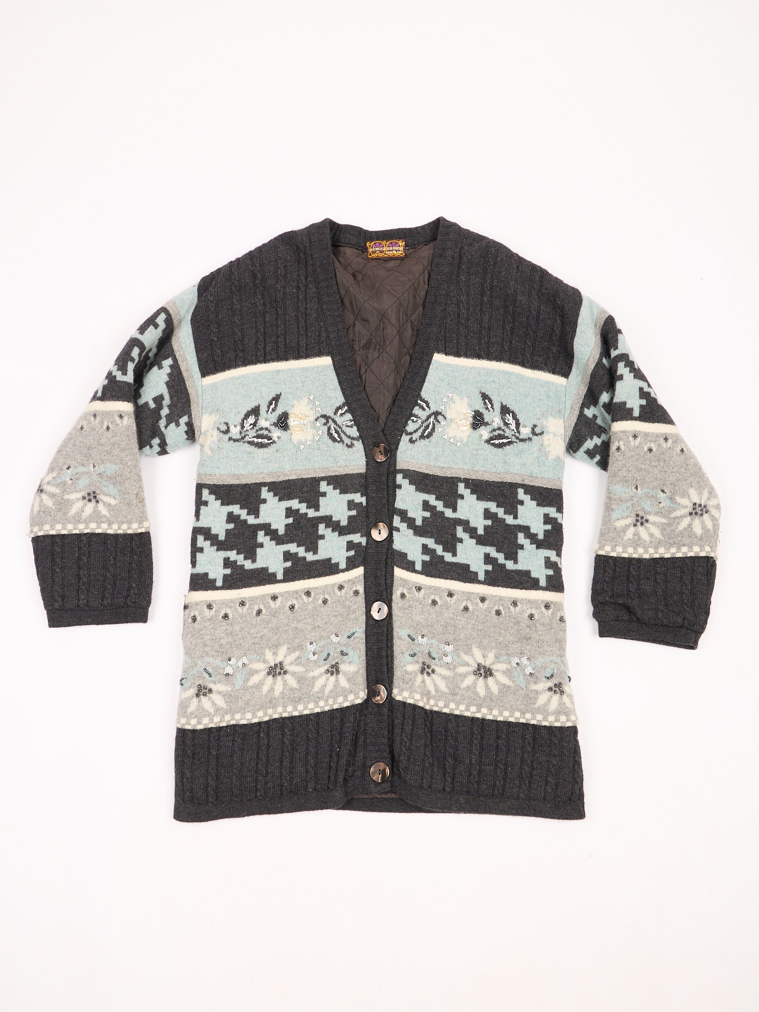 Cardigan foderato con paillettes Rebecca Sasson