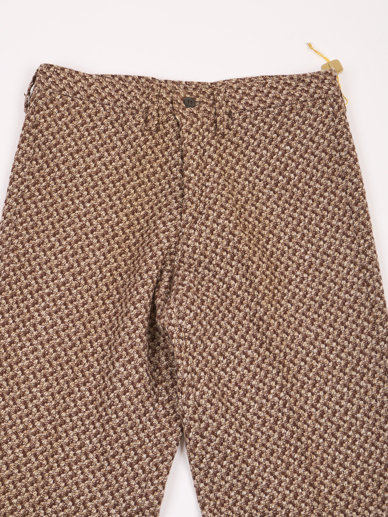 Wool blend houndstooth trousers