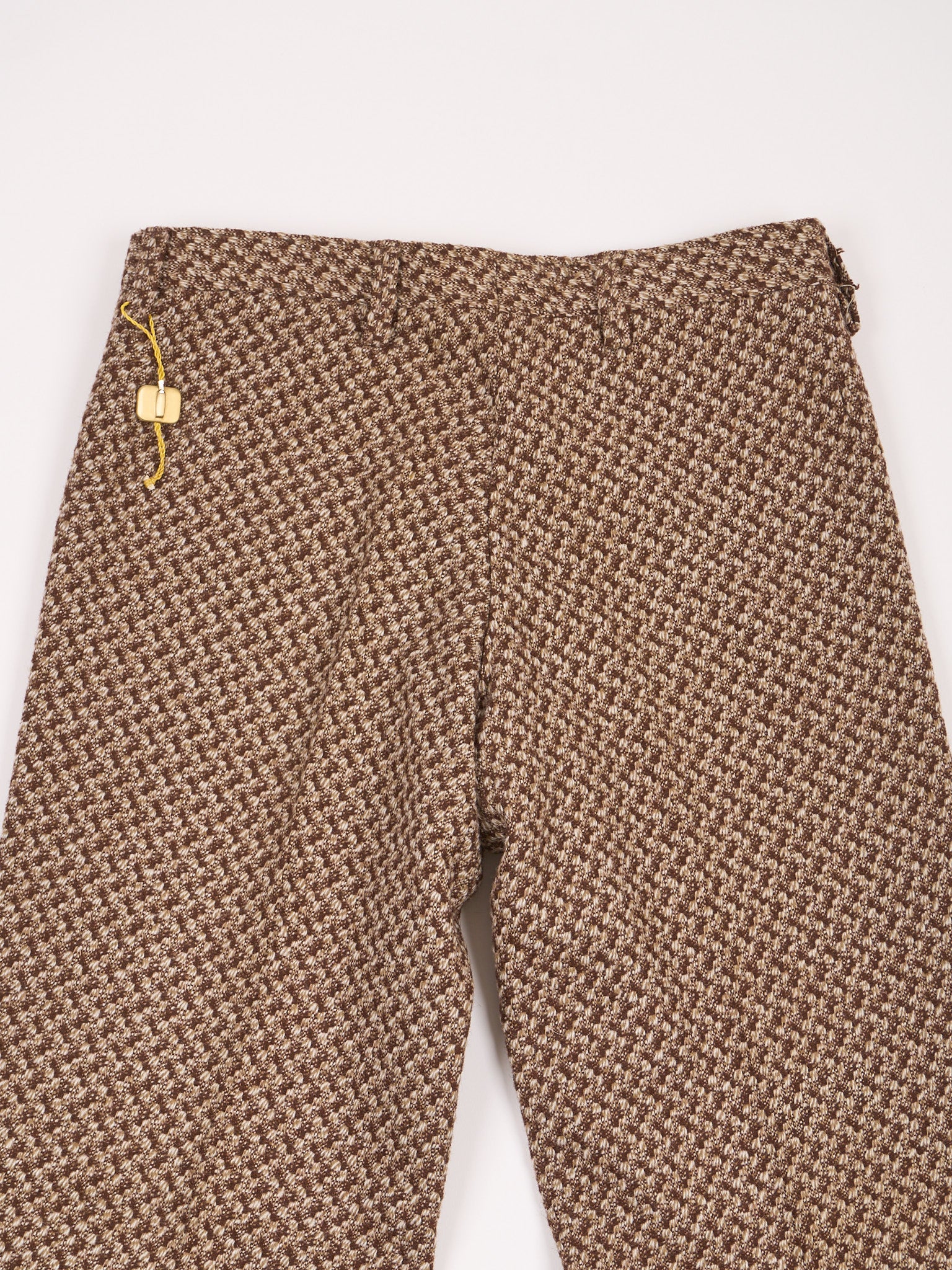 Wool blend houndstooth trousers